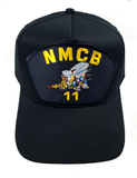 US Navy Seabees NMCB-11 HAT - Black - Veteran Owned Business