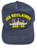USS Reclaimer ARS-42 Ship HAT - Navy Blue - Veteran Owned Business