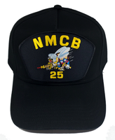 Naval Mobile Construction NMCB-25 Hat - Black - Veteran Owned Business