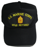 USMC MARINE CORPS MSGT MASTER SERGEANT E8 RETIRED HAT TOP NCO NON COMMISSIONED