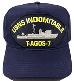 USNS INDOMITABLE T-AGOS-7 SHIP HAT - NAVY BLUE - Veteran Owned Business