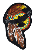 Native American Eagles w/ Feathers Patch - Medium