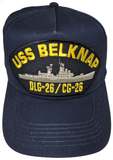 USS Belknap DLG-26/CG-26 Ship HAT - Navy Blue - Veteran Owned Business