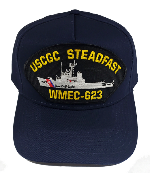 USCGC STEADFAST WMEC-623 Ship HAT - Navy Blue - Veteran Family-Owned Business.