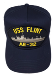 USS Flint AE-32 Ship HAT - Navy Blue - Veteran Owned Business