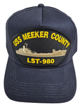 USS Meeker County LST-980 Ship HAT - Navy Blue - Veteran Owned Business