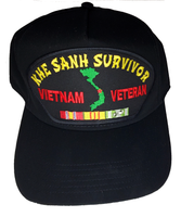 Khe Sanh Survivor Vietnam Veteran Hat - Black Golf - Veteran Owned Business