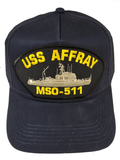 USS AFFRAY MSO-511 Ship HAT - Navy Blue - Veteran Owned Business