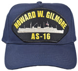 USS HOWARD W. GILMORE AS-16 SHIP HAT - NAVY BLUE