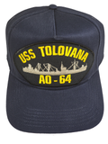 USS TOLOVANA AO-64 Ship HAT - Navy Blue - Veteran Owned Business