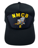 US Navy Seabees NMCB-2 HAT - Black - Veteran Owned Business