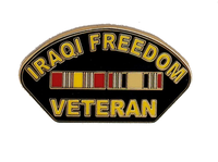 Iraqi Freedom Veteran Ribbons Hat Pin - HATNPATCH