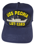 USS Peoria LST-1183 Ship HAT - Navy Blue - Veteran Owned Business