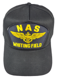 Naval AIR Station Whiting Field W/Naval Aviator Pilot Wings HAT - Black - Veteran Owned Business