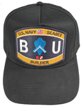 US Navy Seabee Builder (BU) HAT - Black - Veteran Owned Business