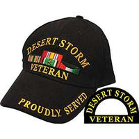 DESERT STORM VETERAN HAT W/RIBBONS - HATNPATCH