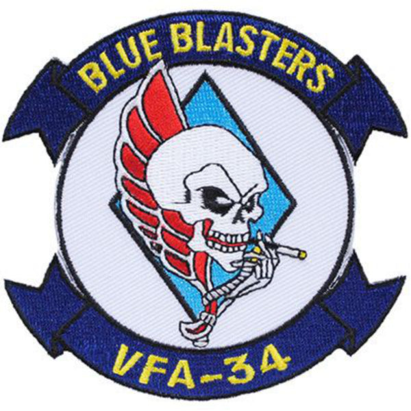 USN NAVY ATTACK SQUADRON ATKRON VFA 34 PATCH BLUE BLASTERS VETERAN - HATNPATCH