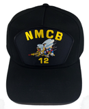 Naval Mobile Construction NMCB-12 Hat - Black - Veteran Owned Business - HATNPATCH