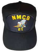 NMCB-21 Seabees Hat - Black Golf - Veteran Owned Business