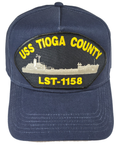 USS Tioga County LST-1158 Ship HAT - Navy Blue - Veteran Owned Business