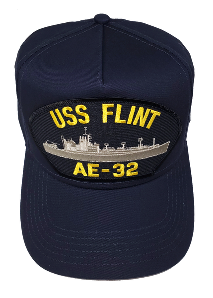 USS Flint AE-32 Ship HAT - Navy Blue - Veteran Owned Business - HATNPATCH