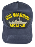 USS Warrior MCM-10 Ship HAT - Navy Blue - Veteran Owned Business