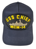USS Chief MCM-14 Ship HAT - Navy Blue - Veteran Owned Business