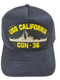 USS California CGN-36 Ship HAT - Navy Blue - Veteran Owned Business