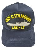 USS Catamount LSD-17 Ship HAT - Navy Blue - Veteran Owned Business