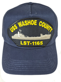 USS Washoe County LST-1165 Ship HAT - Navy Blue - Veteran Owned Business