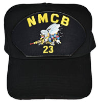 Naval Mobile Construction NMCB-23 Hat - Black - Veteran Owned Business