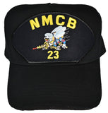 Naval Mobile Construction NMCB-23 Hat - Black - Veteran Owned Business - HATNPATCH