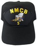 NAVAL MOBILE CONSTRUCTION NMCB-5 HAT - BLACK - Veteran Owned Business