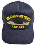 USS Hampshire County LST-819 Ship HAT - Navy Blue - Veteran Owned Business