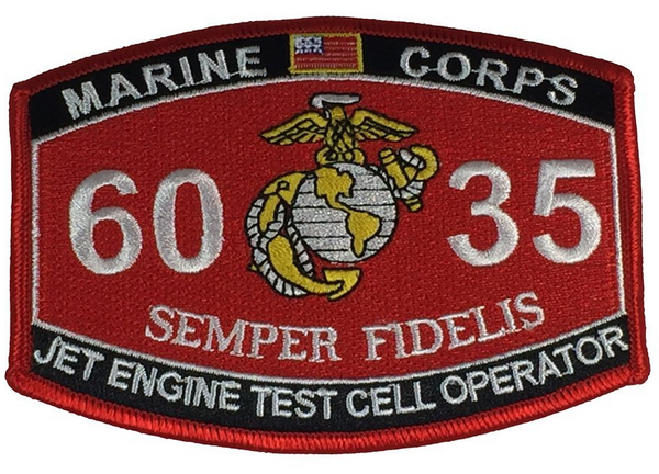 MARINE CORPS 6035 JET ENGINE TEST CELL OPERATOR SEMPER FIDELIS MOS PATCH USMC - HATNPATCH