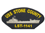 USS Stone County LST-1141 Ship Patch - Great Color - Veteran Owned Business - HATNPATCH