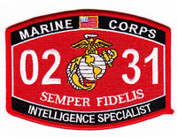 US Marine Corps 0231 Intelligence Specialist MOS Patch - HATNPATCH