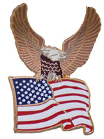 EAGLE WITH FLAG HAT PIN - HATNPATCH