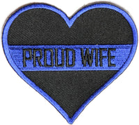 PROUD WIFE HEART POLICE PATCH - HATNPATCH