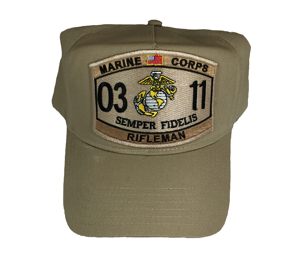 Marine Corps 0311 RIFLEMAN MOS Tan Patch HAT | HATNPATCH