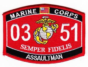 thumbnail image 2 of USMC 0351 Infantry Assaultman Oval Sticker – Semper Fi, Marine Corps MOS Decal 2 of 4