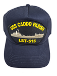 USS Caddo Parish LST-515 Ship HAT - Navy Blue - Veteran Owned Business - HATNPATCH