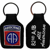 US ARMY 82ND AIRBORNE DIVISION ABD ABN DIV ALL AMERICAN KEYCHAIN HOOAH VETERAN - HATNPATCH