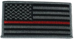 THIN RED LINE FIREFIGHTER SUPPORT FLAG PATCH - HATNPATCH