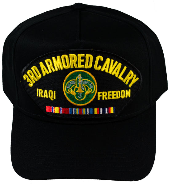 3RD ACR Armored Cavalry Regiment Operation Iraqi Freedom HAT - Black - Veteran Owned Business - HATNPATCH