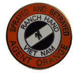 AGENT ORANGE SPRAYED HAT PIN - HATNPATCH