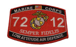 Marine Corps 7212 Low Altitude Air Defense LAAD MOS Patch - Veteran Owned Business - HATNPATCH