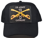 US ARMY 19D CAVALRY CAV HAT - BLACK - Veteran Owned Business - HATNPATCH