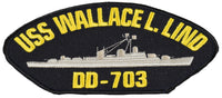 USS WALLACE L. LIND DD-703 SHIP PATCH - HATNPATCH