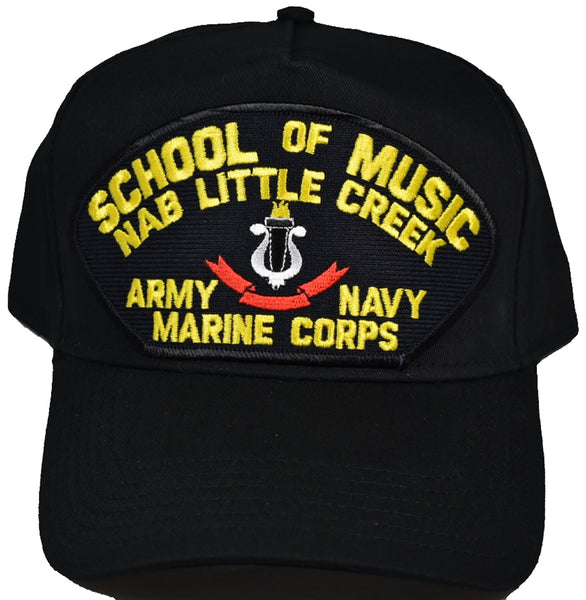Little Creek School of Music Marine Navy Army Hat - Black - Veteran Owned Business - HATNPATCH